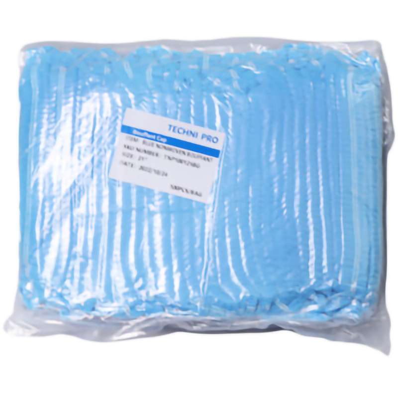 Bouffant Cap, Non-Woven, Blue, 21", 100 Pcs.